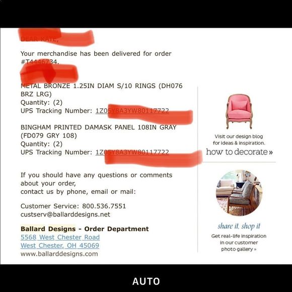 Like new Ballard designs drapes 4 108”long Bingham Printed Damask Draper… - Picture 12 of 12